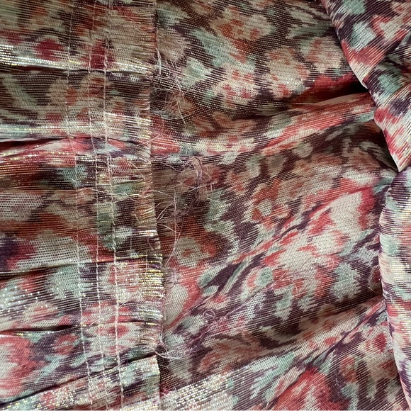 LoveShackFancy Silk Pomegranate Floral Metallic Skirt - Picture 9 of 14